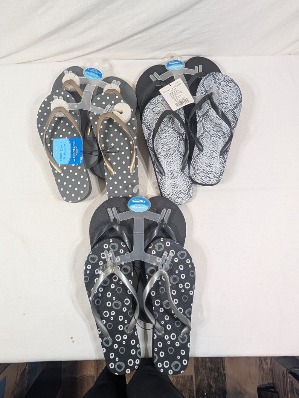 Sun & Sky Zori Flip Flops 3 - 2 Packs